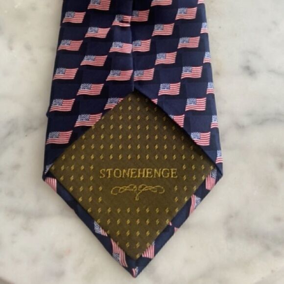 Men’s American Flag Mercia America Tie Stonehenge - Picture 4 of 4